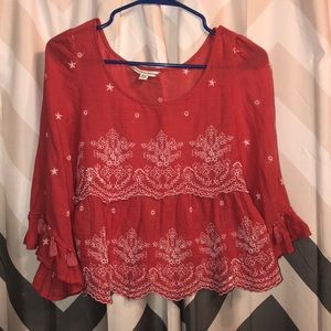 American Eagle Red Blouse